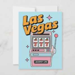 Las Vegas Nevada Retro Slot Machine Jackpot Postkarte