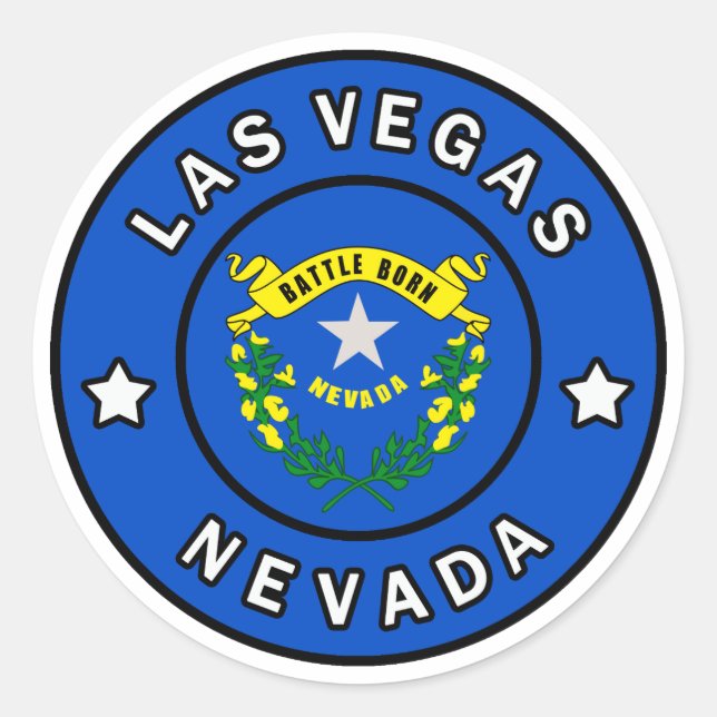 Las Vegas Nevada Runder Aufkleber (Vorderseite)