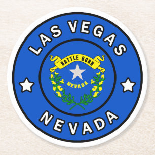 Las Vegas Nevada Runder Pappuntersetzer