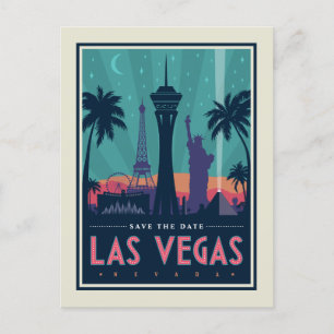 Las Vegas, Nevada   Save The Date Einladungspostkarte