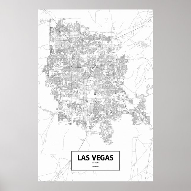 Las Vegas, Nevada (schwarz auf weiß) Poster (Vorne)