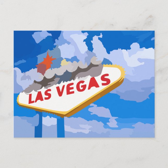 Las Vegas, Nevada signieren Retro-Postkarte Postkarte (Vorderseite)
