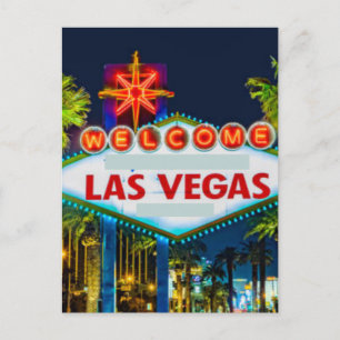Las Vegas, Nevada Skyline-Ansichtskarte Feiertagspostkarte