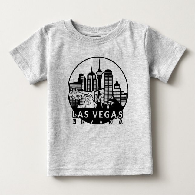 Las Vegas Nevada Skyline Baby T-shirt (Vorderseite)