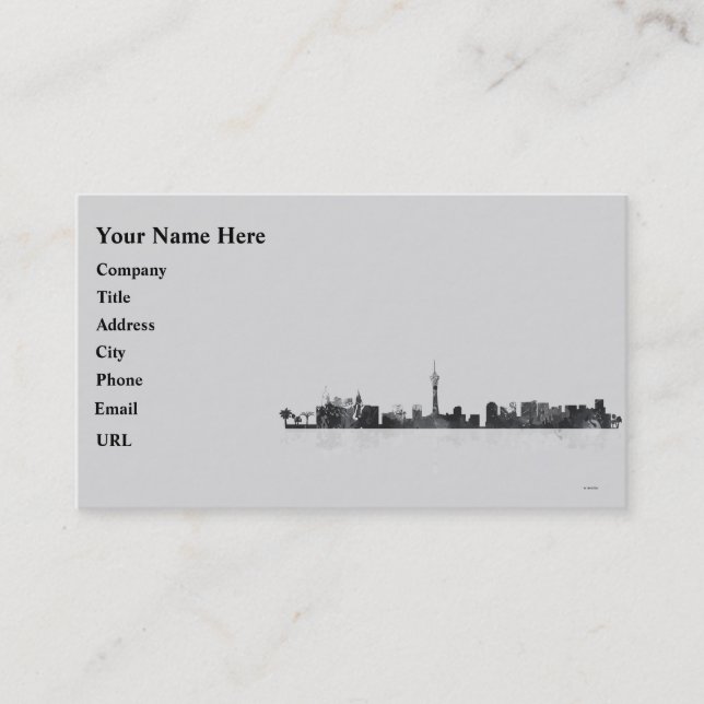 LAS VEGAS, NEVADA SKYLINE Business CARD Visitenkarte (Vorderseite)
