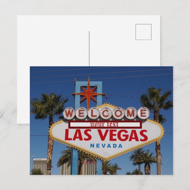 Las Vegas, Nevada | Skyline Postcard Postkarte (Vorne/Hinten)