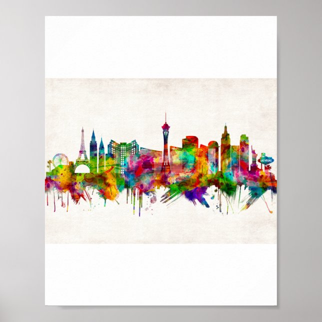 Las Vegas Nevada Skyline Poster (Vorne)
