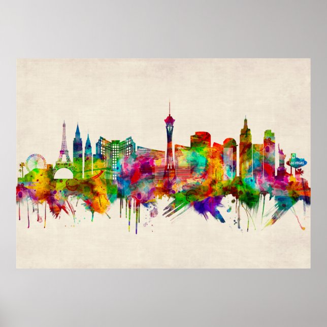 Las Vegas Nevada Skyline Poster (Vorne)