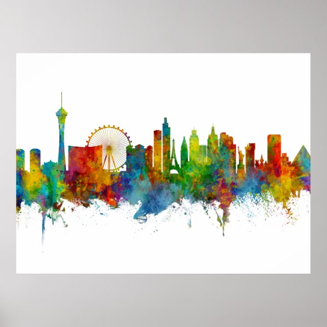 Las Vegas Nevada Skyline Poster (Vorne)