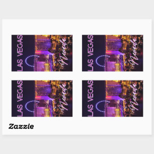 Las Vegas Nevada Skyline Rechteckiger Aufkleber