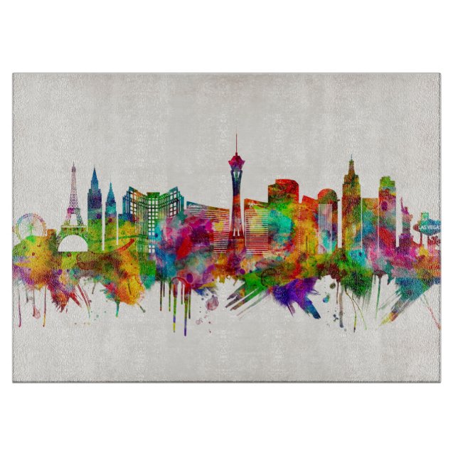 Las Vegas Nevada Skyline Schneidebrett (Vorderseite)
