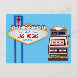 LAS VEGAS Nevada Spielautomat Postkarte