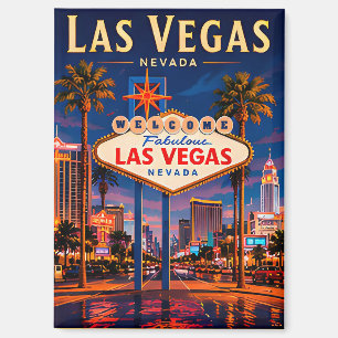 🎰 Las Vegas Nevada Strip und Skyline Magnet