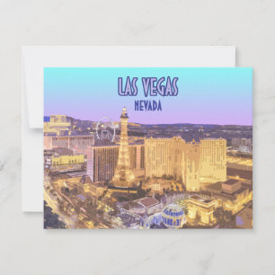 Las Vegas Nevada The Strip Vintage Flachkarte