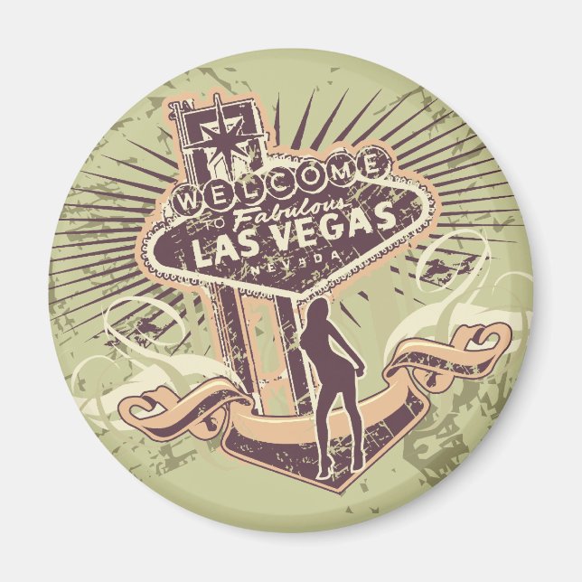 Las Vegas Nevada Tshirts und Geschenke Magnet (Vorne)