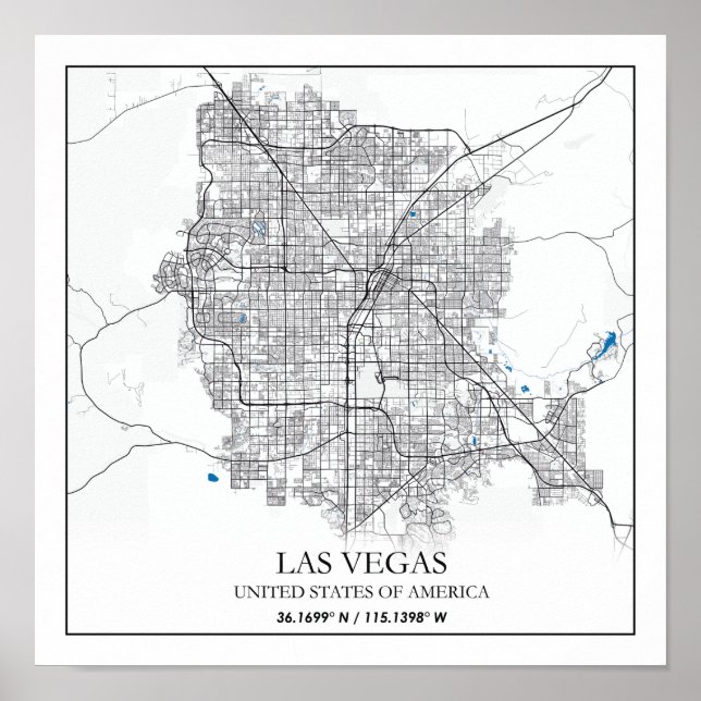 Las Vegas Nevada USA Cities Travel Poster (Vorne)