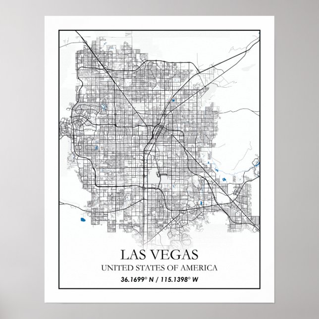 Las Vegas Nevada USA Cities Travel Poster (Vorne)