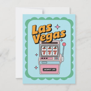 Las Vegas Nevada USA Slot Machine Jackpot Postkarte