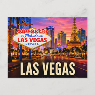 Las Vegas Nevada USA Strip Lichter Wüstenreise 🎰 Postkarte