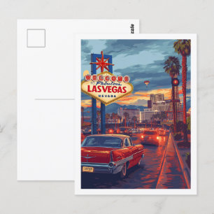 Las Vegas Nevada USA Vintage Berühmter Reiseort Postkarte