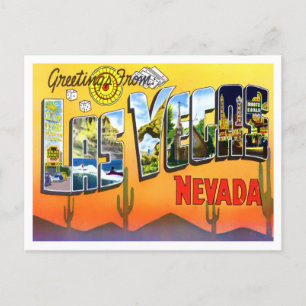 Las Vegas, Nevada Vintage-Großbuchstaben-Postkarte Postkarte