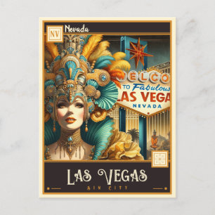 Las Vegas, Nevada Vintage Postkarte