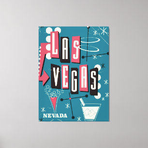 Las Vegas Nevada Vintage-Reiseposter Leinwanddruck