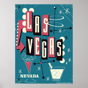 Las Vegas Nevada Vintage-Reiseposter Poster