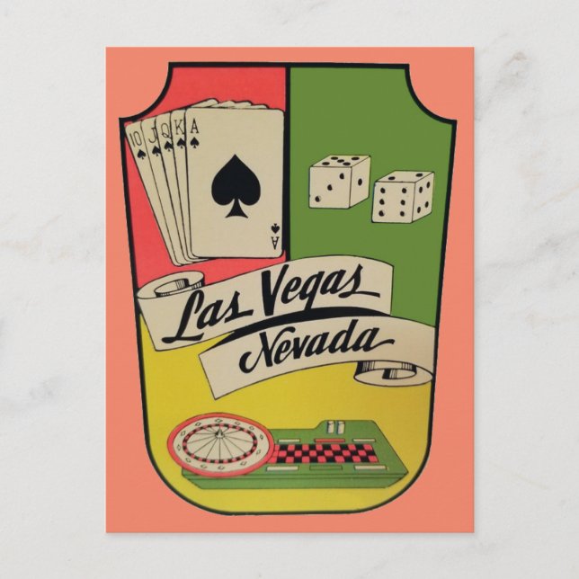 Las Vegas, Nevada Vintage Travel Postkarte (Vorderseite)