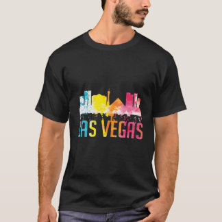 Las Vegas Nevada Wasserfarbe Stadt Skyline T-Shirt