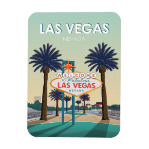 Las Vegas Nevada Willkommensschild Vintage Reise Magnet
