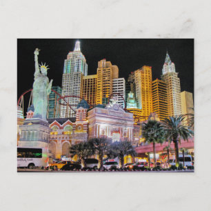 Las Vegas New York - New York Postcard Postkarte