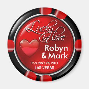 Las Vegas Newlyweds Casino Magnet
