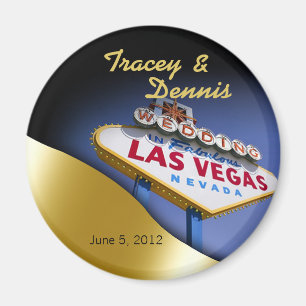 Las Vegas Newlyweds Casino Magnet