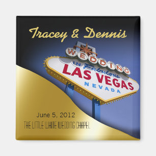 Las Vegas Newlyweds Casino Magnet