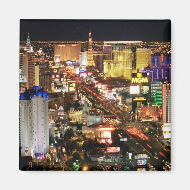 Las Vegas Night Skyline Magnet (Vorne)