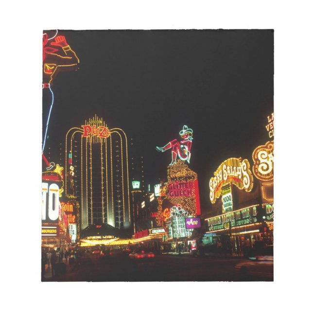 Las Vegas Night Time Neo Lights Casinos Unterschre Notizblock (Vorderseite)