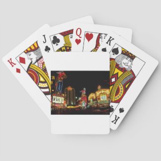 Las Vegas Night Time Neo Lights Casinos Unterschre Spielkarten