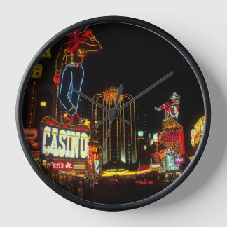 Las Vegas Night Time Neo Lights Casinos Unterschre Uhr
