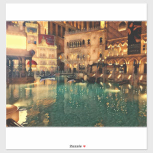Las Vegas Nights Original Abstrakte digitale Kunst Aufkleber