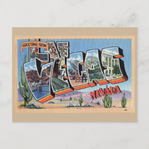 Las Vegas NV, Große Buchstabe Gruß, Vintage Postkarte