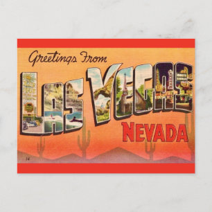 Las Vegas NV Retro-Gruß Postkarte