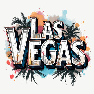 Las Vegas Palm Splash Aufkleber