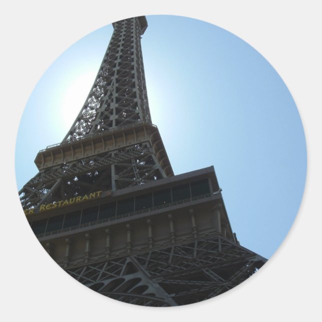 Las Vegas Paris Hotel Runder Aufkleber (Vorderseite)