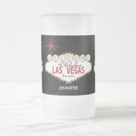 Las Vegas - Personalisiert Mattglas Bierglas