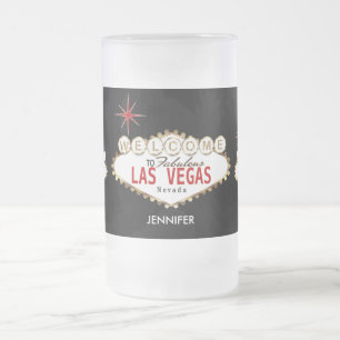 Las Vegas - Personalisiert Mattglas Bierglas