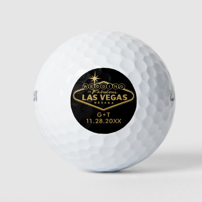 Las Vegas Personalisiert Wedding Brautparty Bevorz Golfball (Vorderseite)