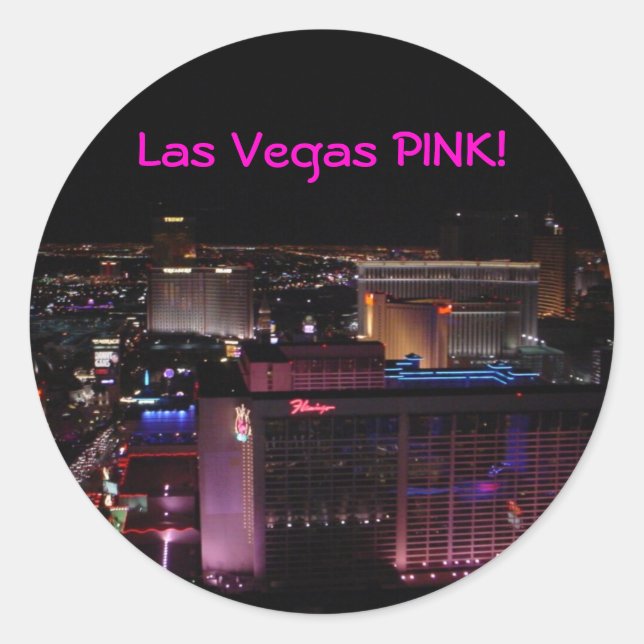 Las Vegas PINK! Aufkleber (Vorderseite)