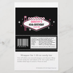 Las Vegas Pink Candy Wrapper Flyer