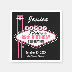 Las Vegas Pink Happy Serviette